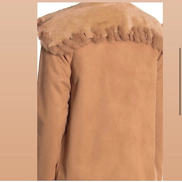 Love Token carmel faux fur and fur coat - Picture 4 of 9